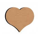 Support bois à décorer MDF - Coeur 15 cm 