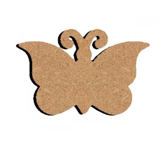 Sujet ou support a decorer en bois medium mdf papillon