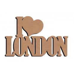 Support bois MDF 58 cm I Love London