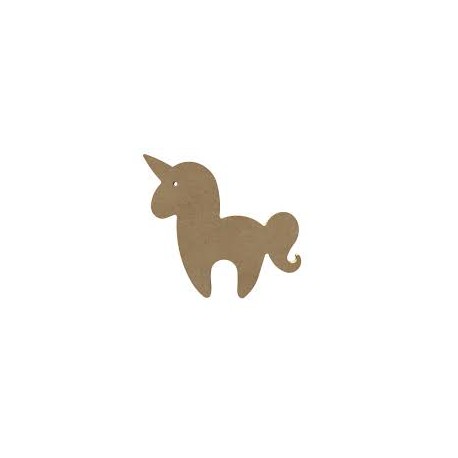 Support Bois à décorer MDF - Licorne 15cm